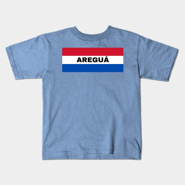 Areguá City in Paraguay Flag Colors Kids T-Shirt by aybe7elf